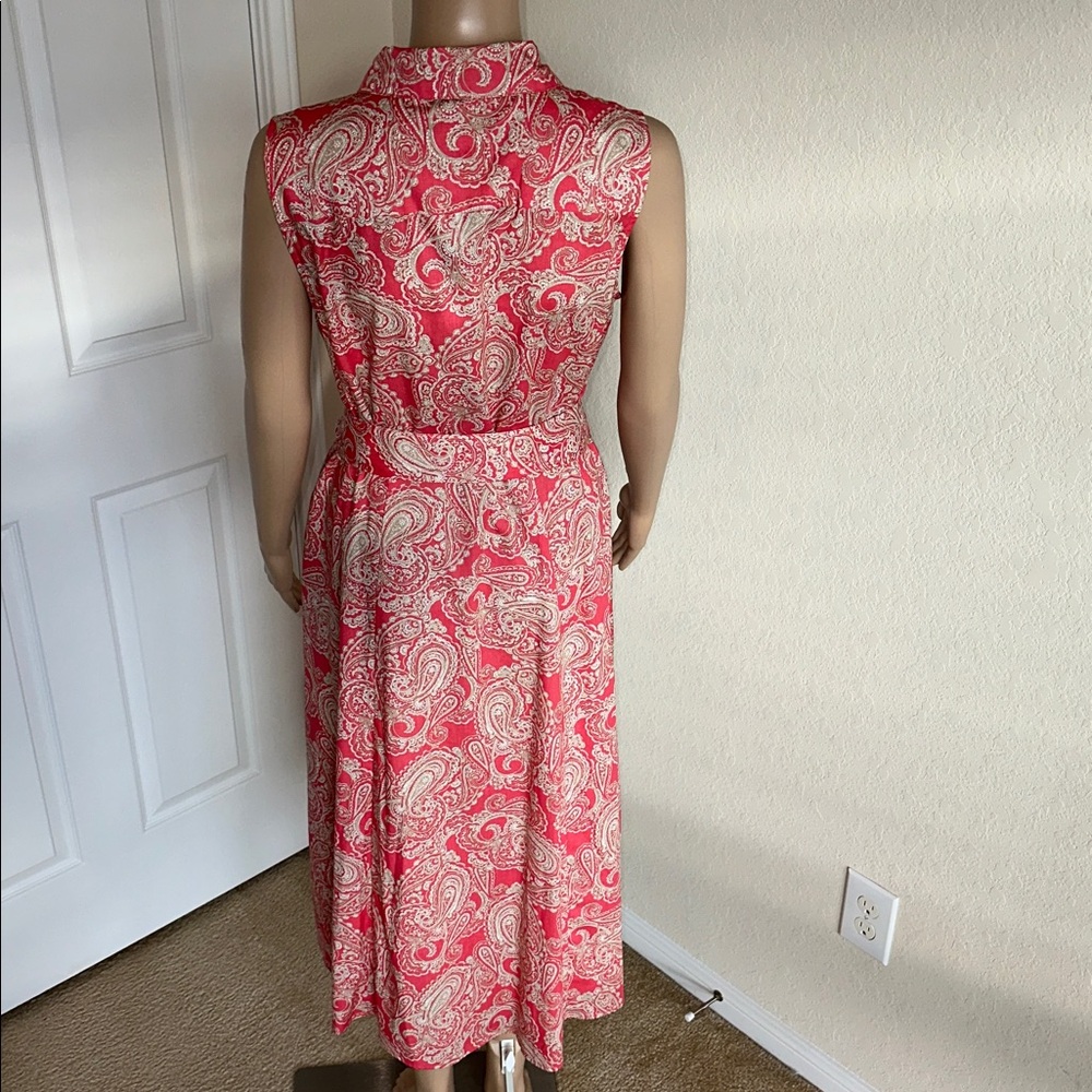 NWT Tommy Hilfiger Red Paisley Midi Dress Size 8. - Picture 3 of 16